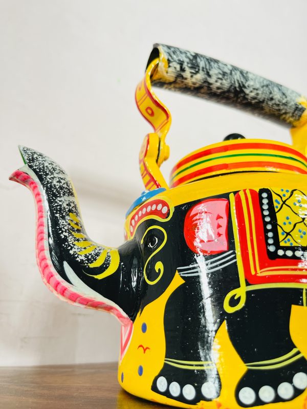 Banarasi Themed Aesthetic Metallic Tea Kettle