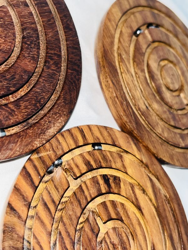 Indian Wooden Labyrinth Ball Maze Puzzle Game